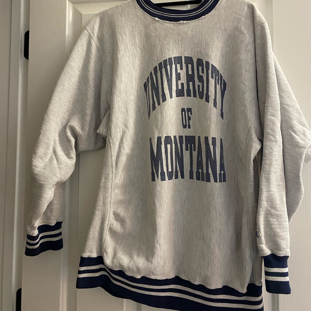 University of Montana retro Champion brand sweatshirt from the early 1990s.